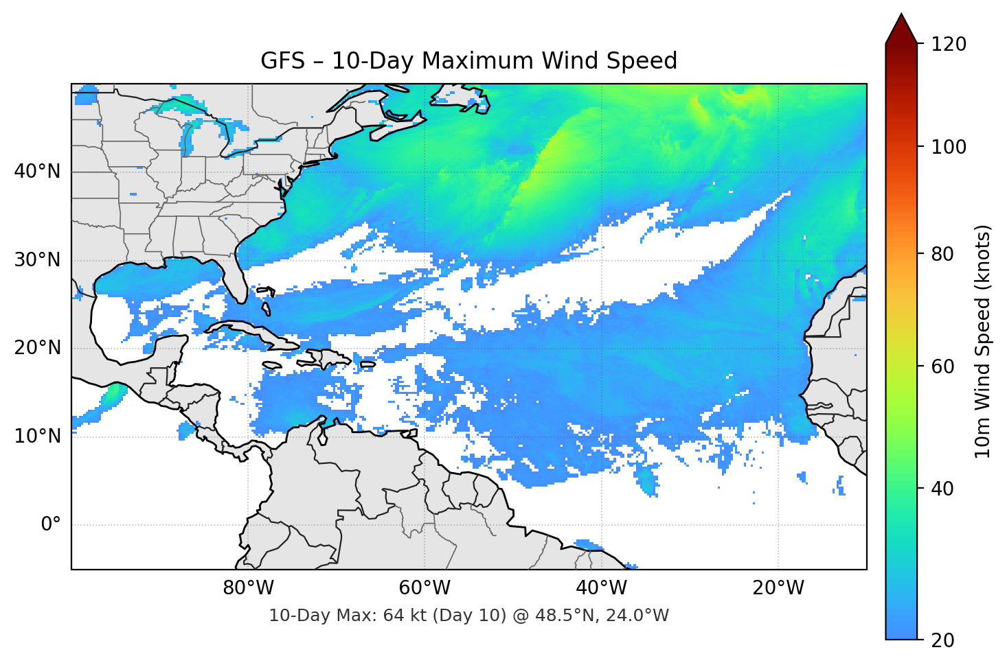 GFS 10-Day Max