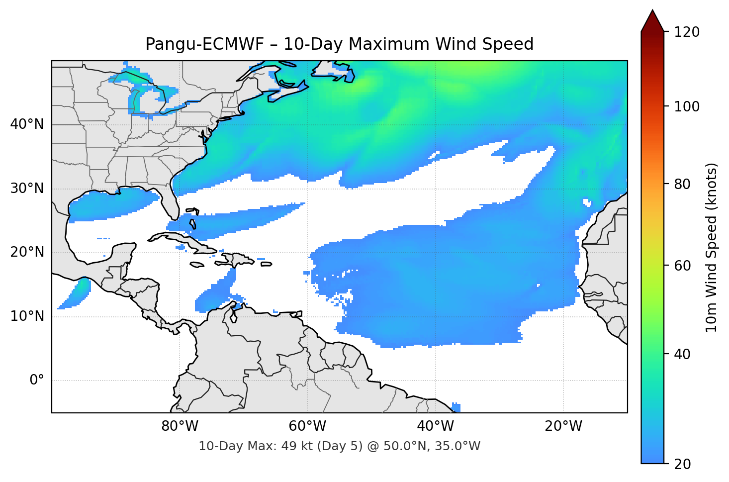 Pangu-ECMWF 10-Day Max
