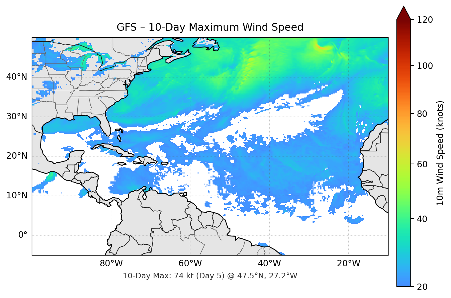 GFS 10-Day Max