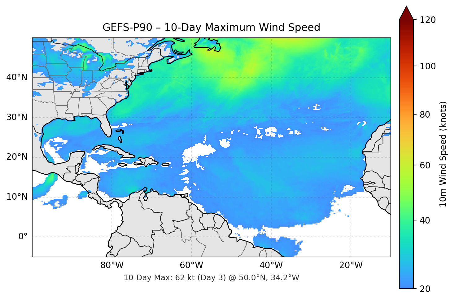 GEFS-P90 10-Day Max