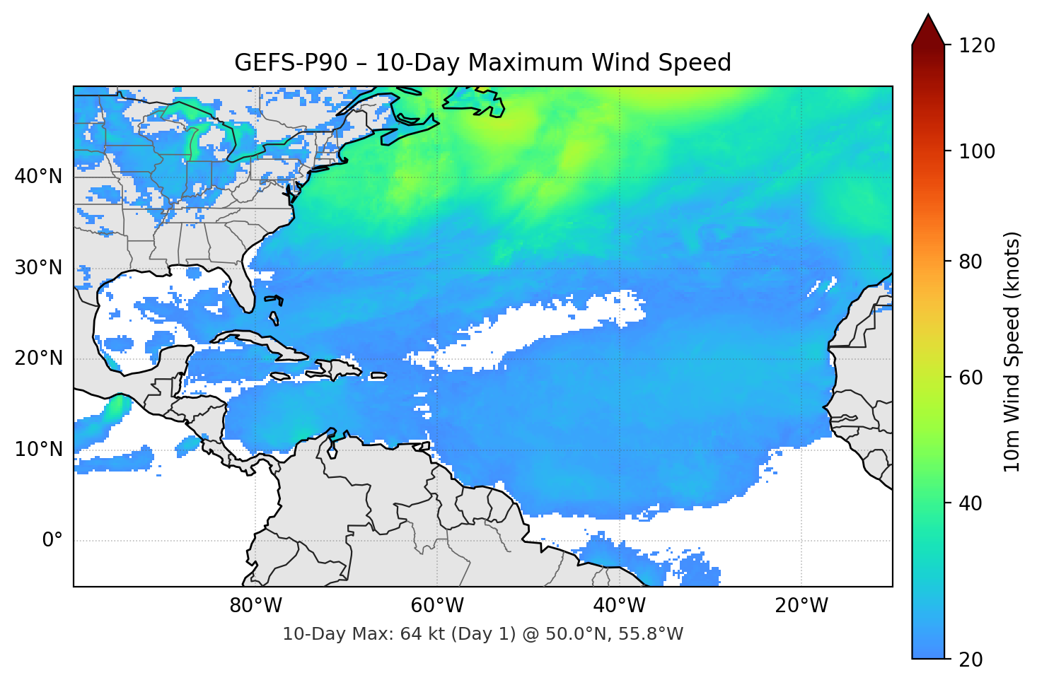 GEFS-P90 10-Day Max
