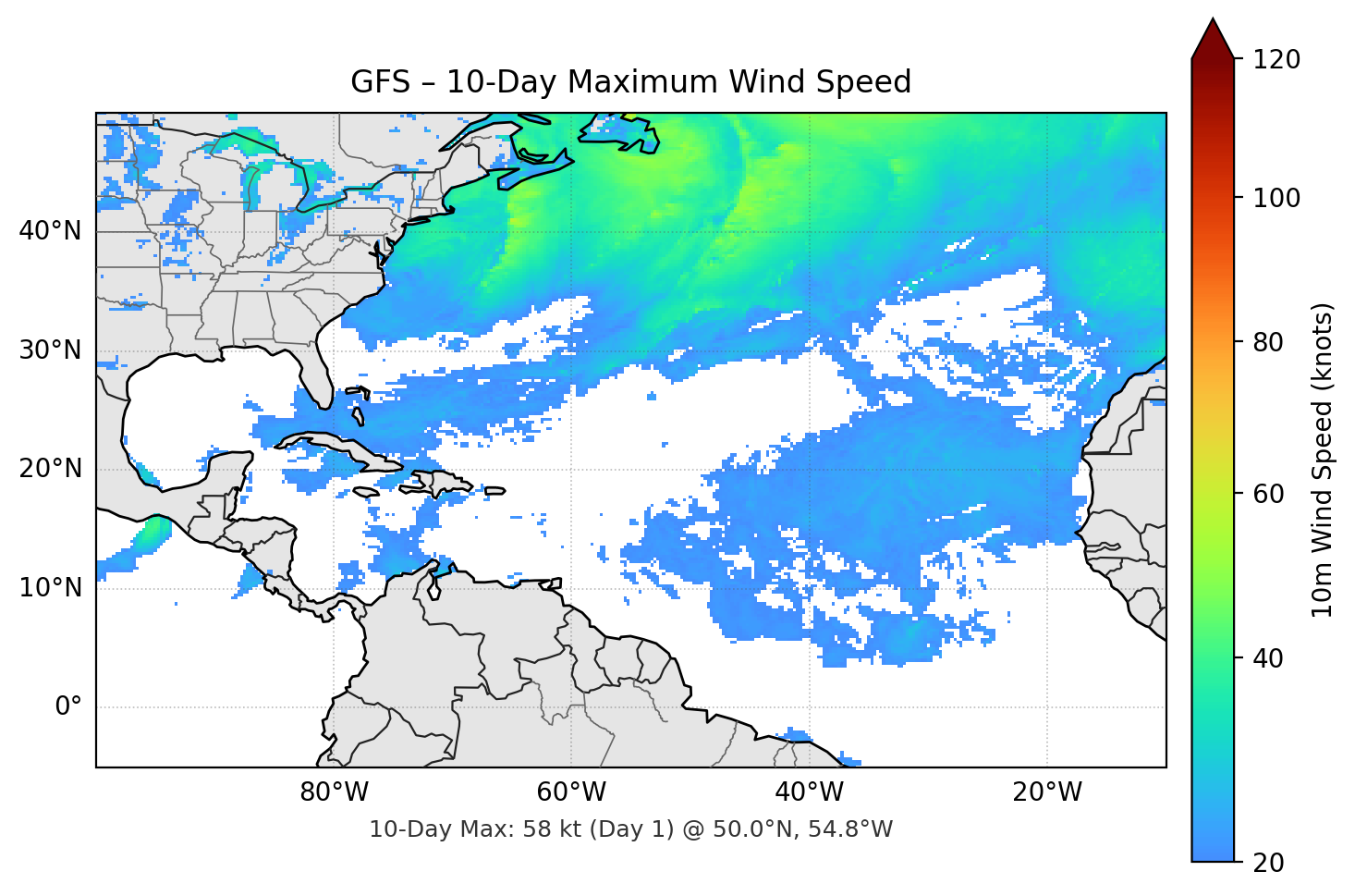GFS 10-Day Max