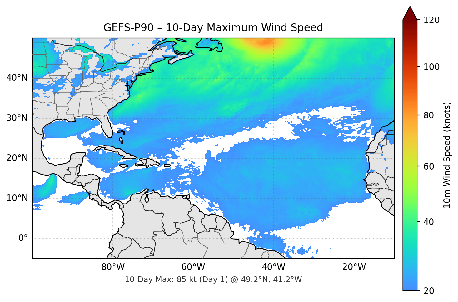 GEFS-P90 10-Day Max