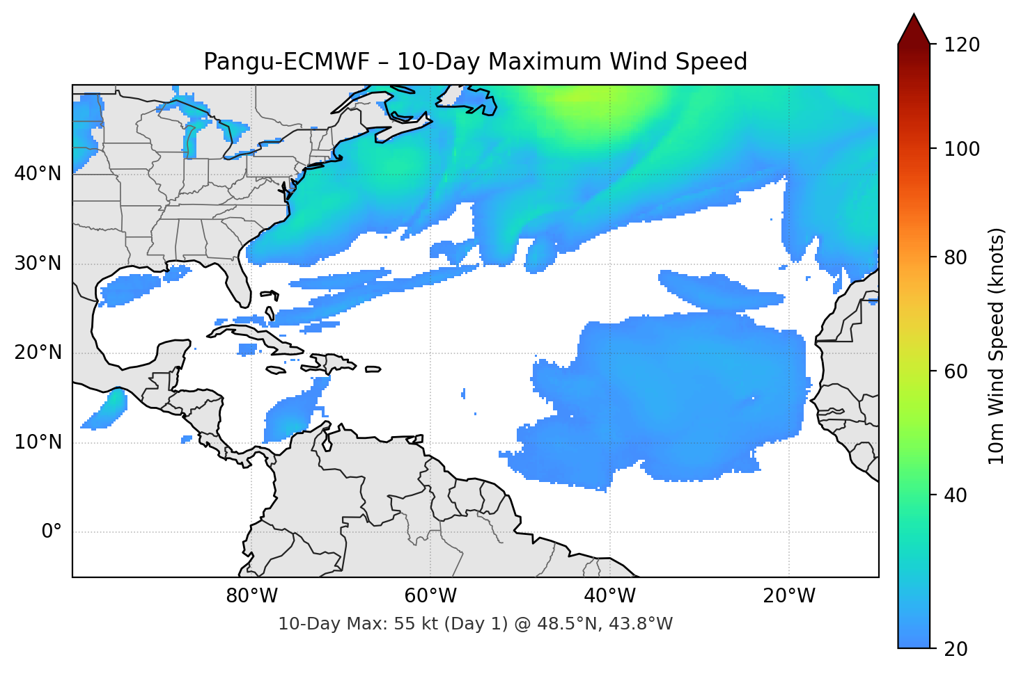 Pangu-ECMWF 10-Day Max