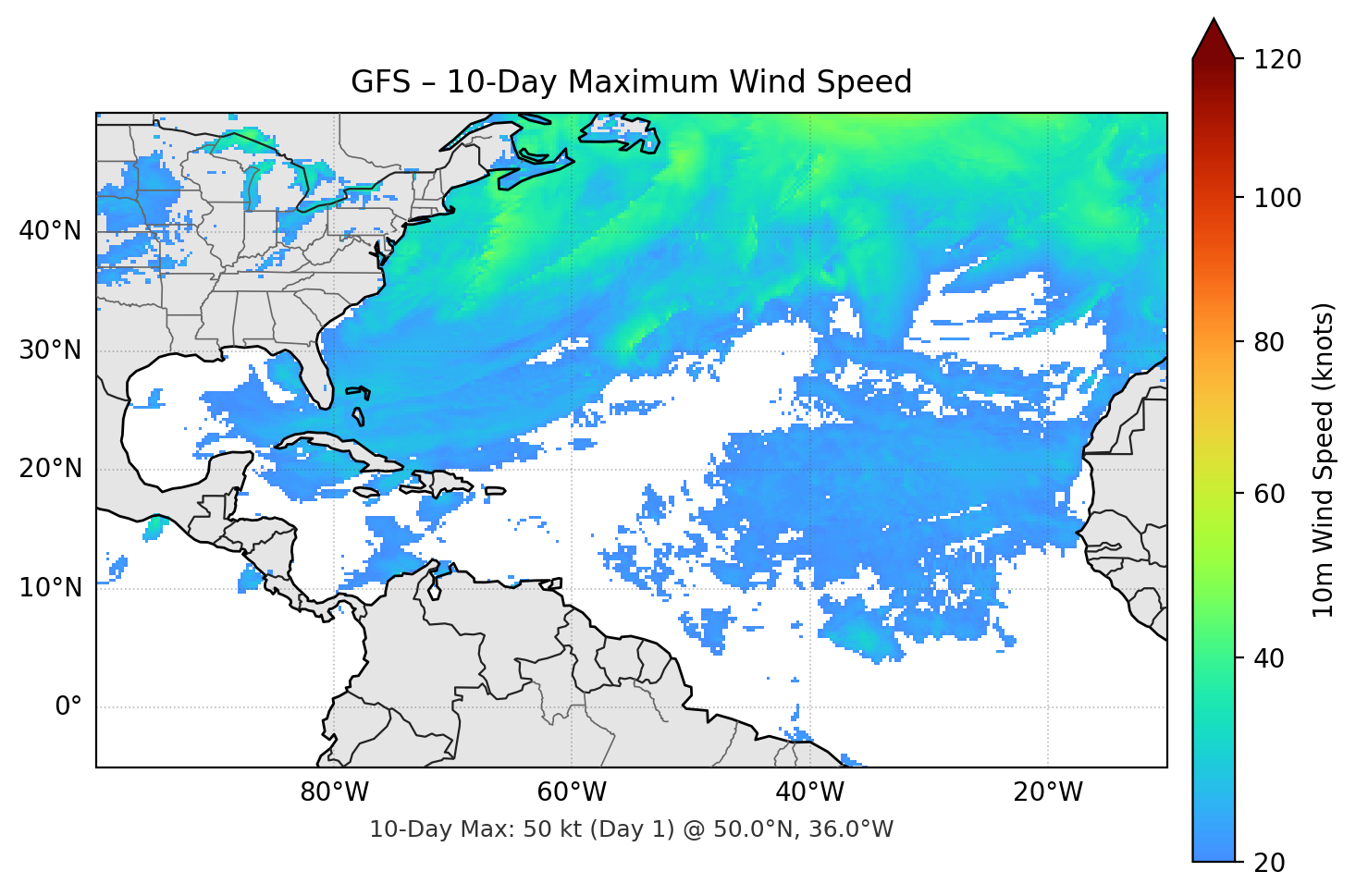 GFS 10-Day Max