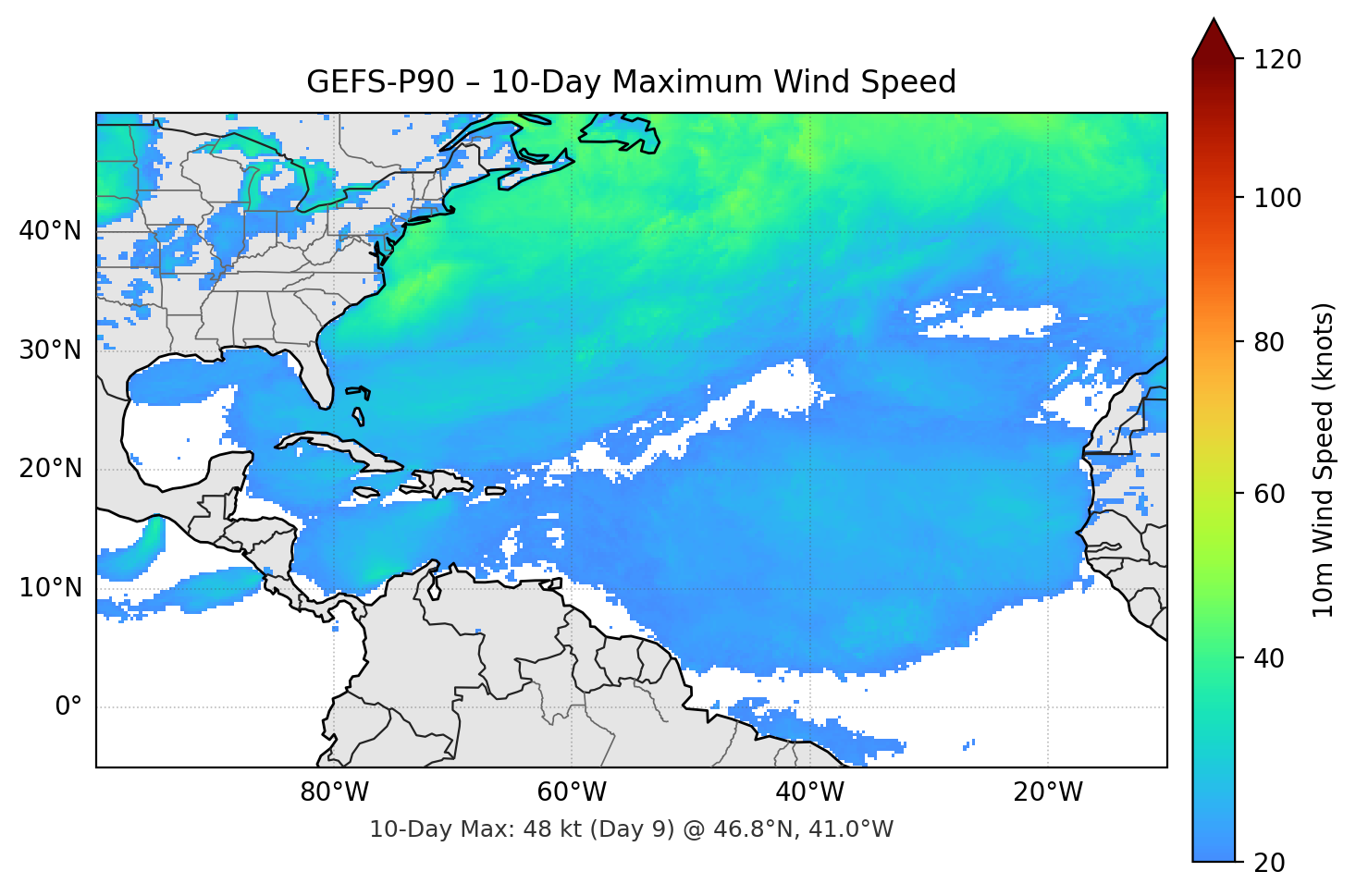 GEFS-P90 10-Day Max