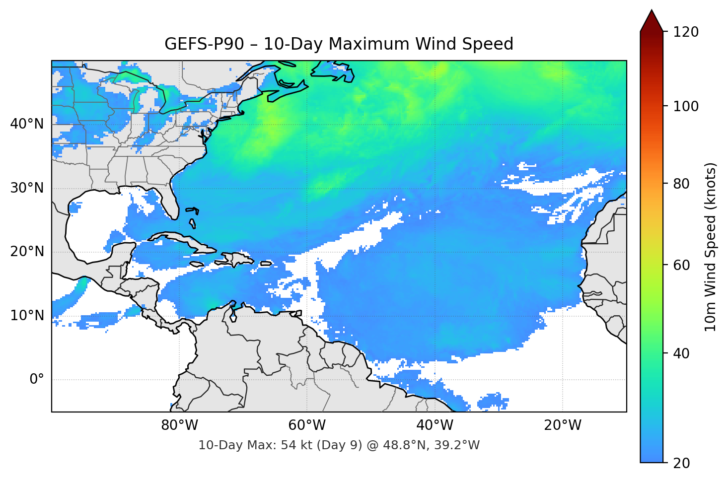 GEFS-P90 10-Day Max