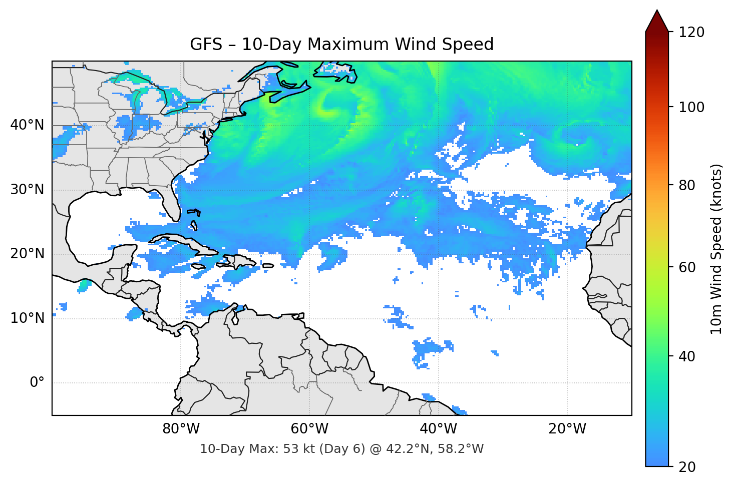 GFS 10-Day Max