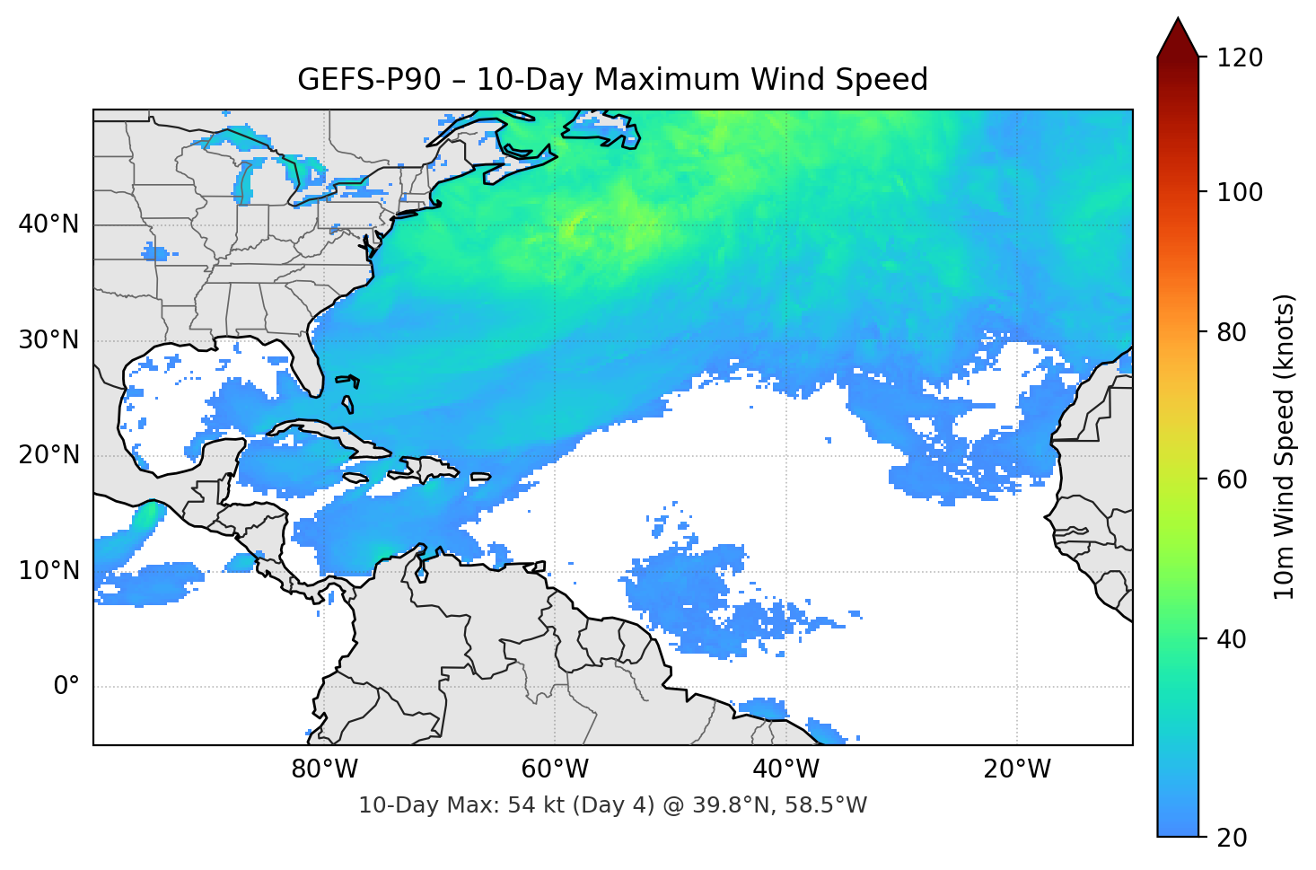 GEFS-P90 10-Day Max