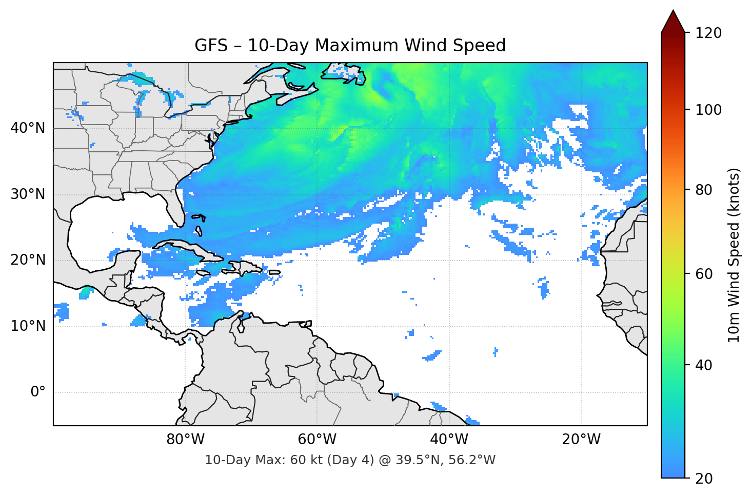 GFS 10-Day Max
