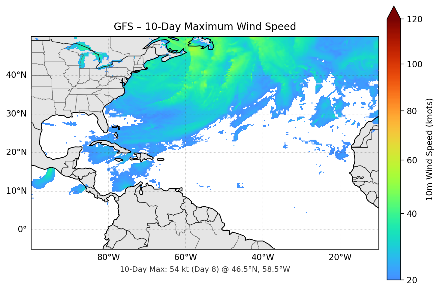 GFS 10-Day Max