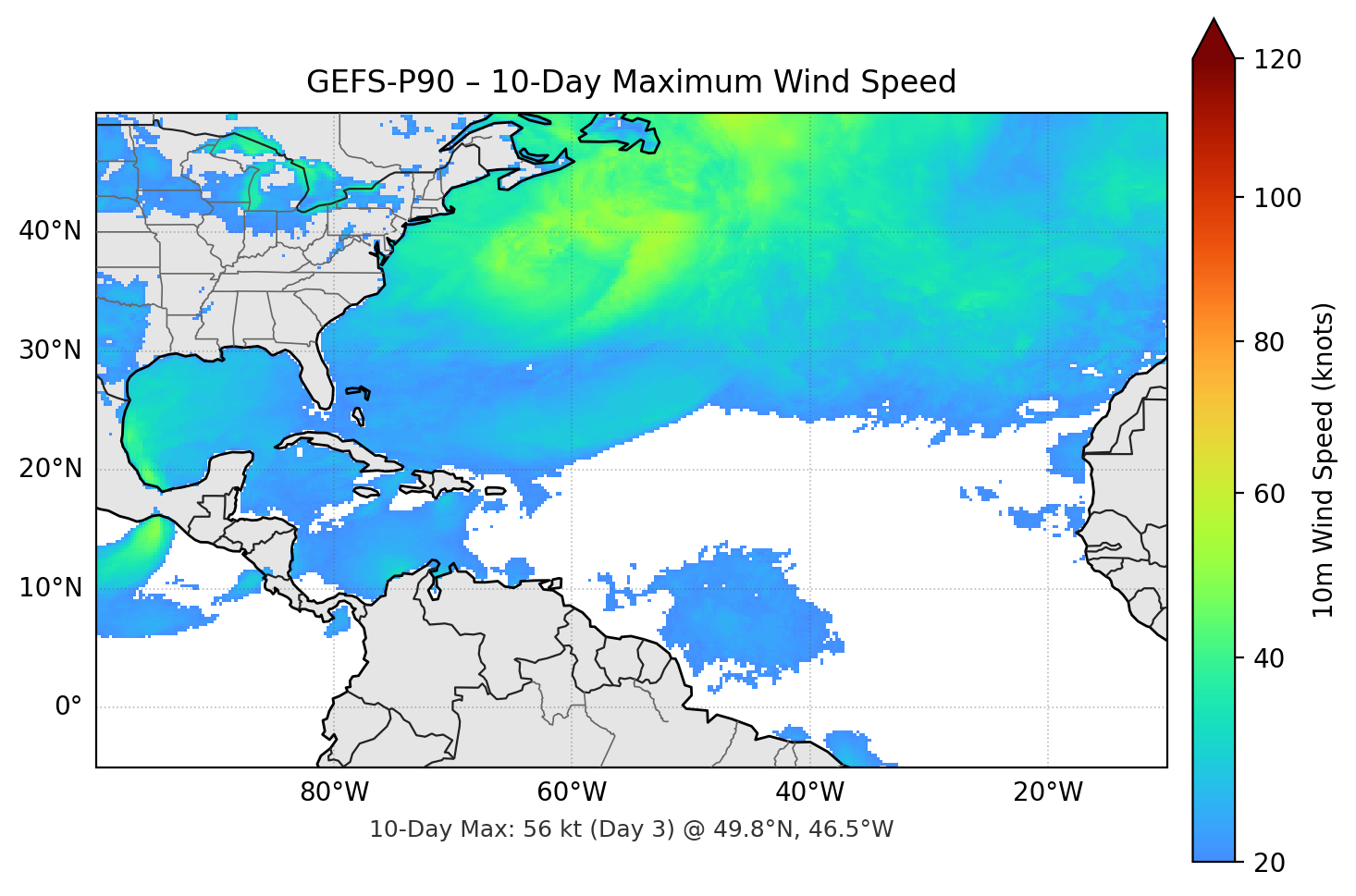 GEFS-P90 10-Day Max