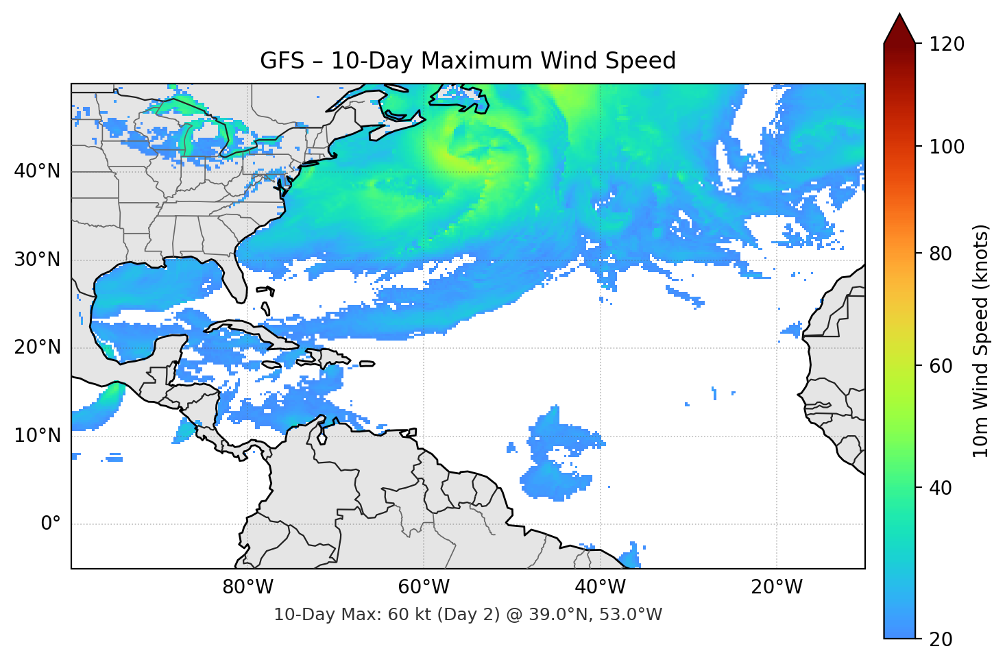GFS 10-Day Max