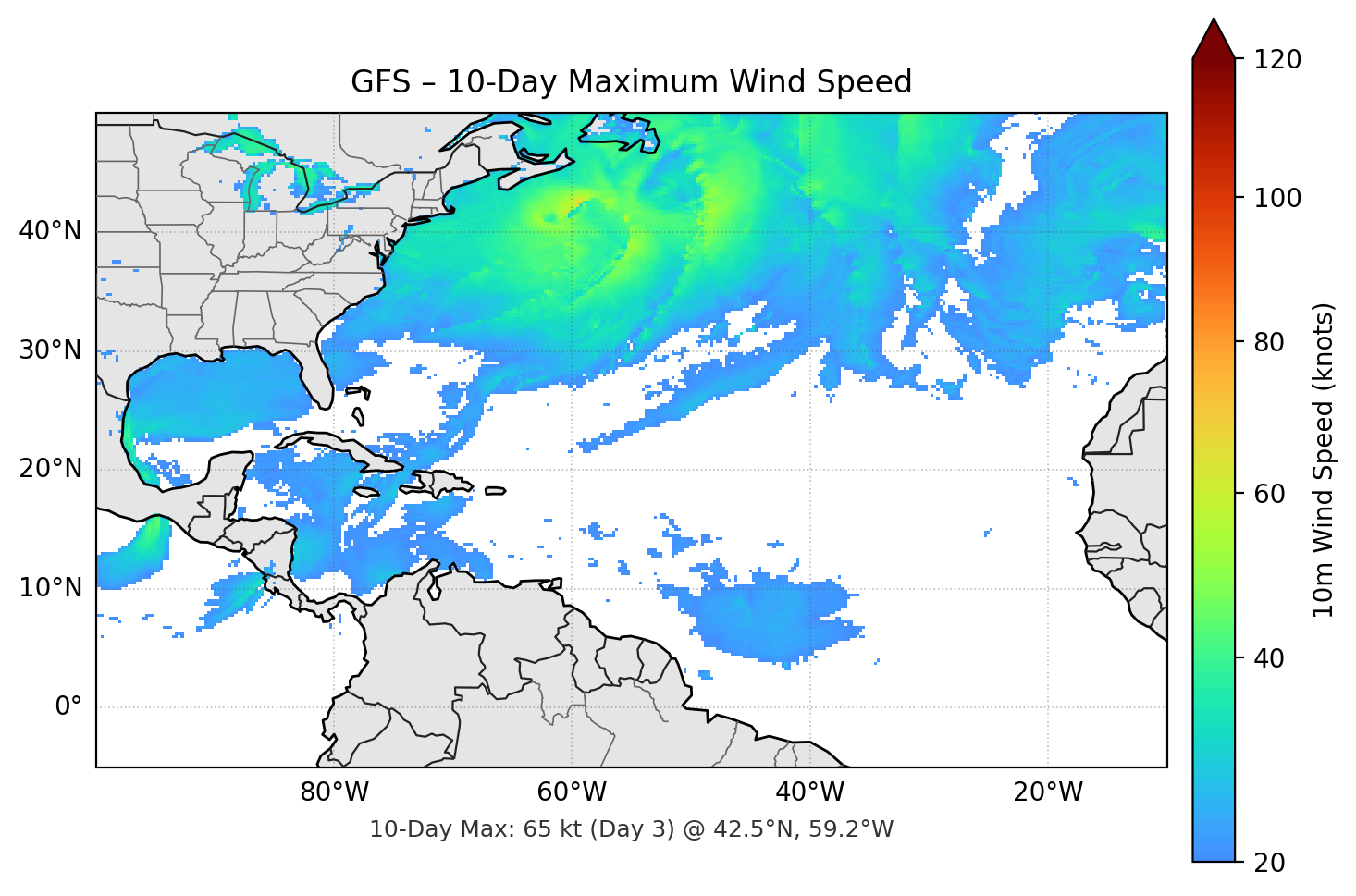 GFS 10-Day Max