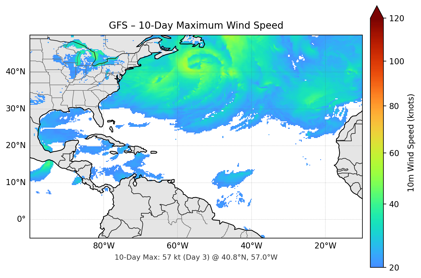 GFS 10-Day Max