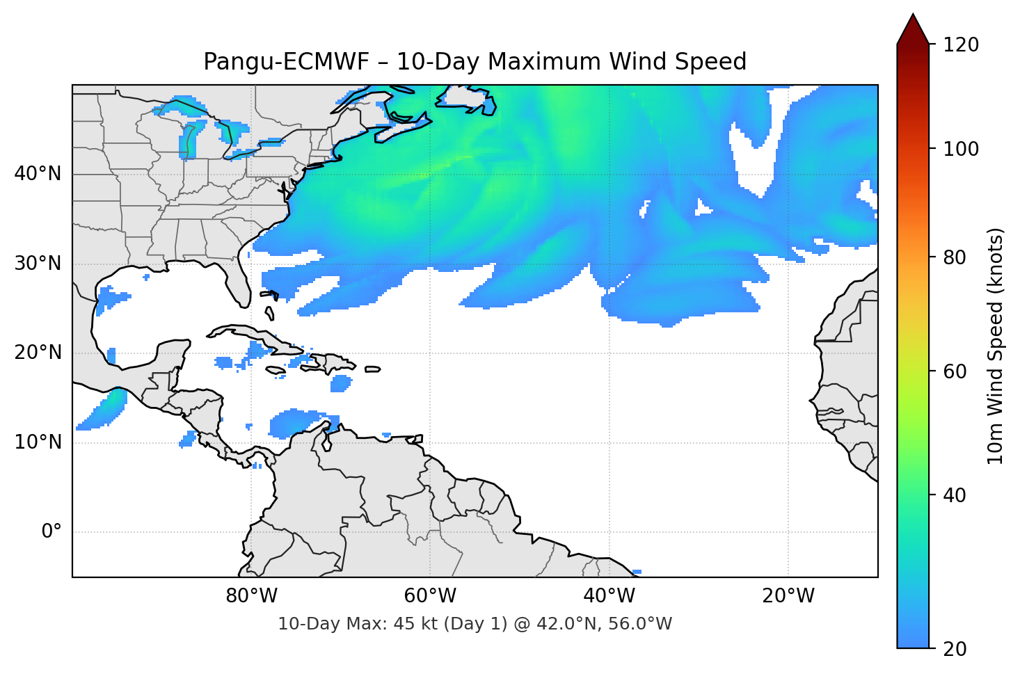 Pangu-ECMWF 10-Day Max