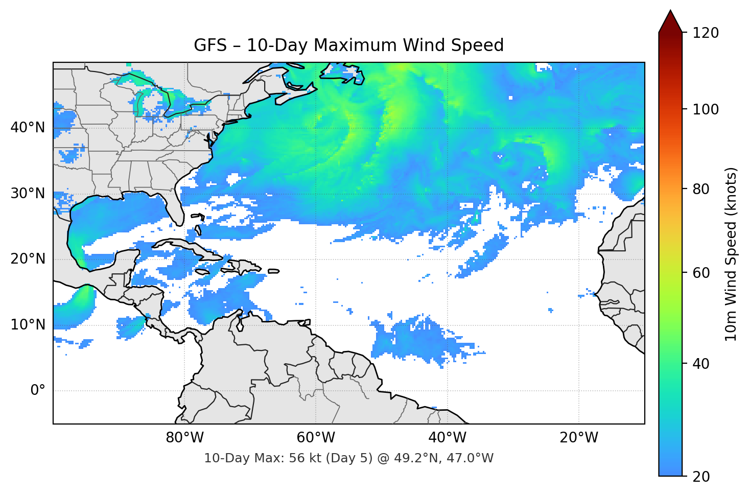 GFS 10-Day Max
