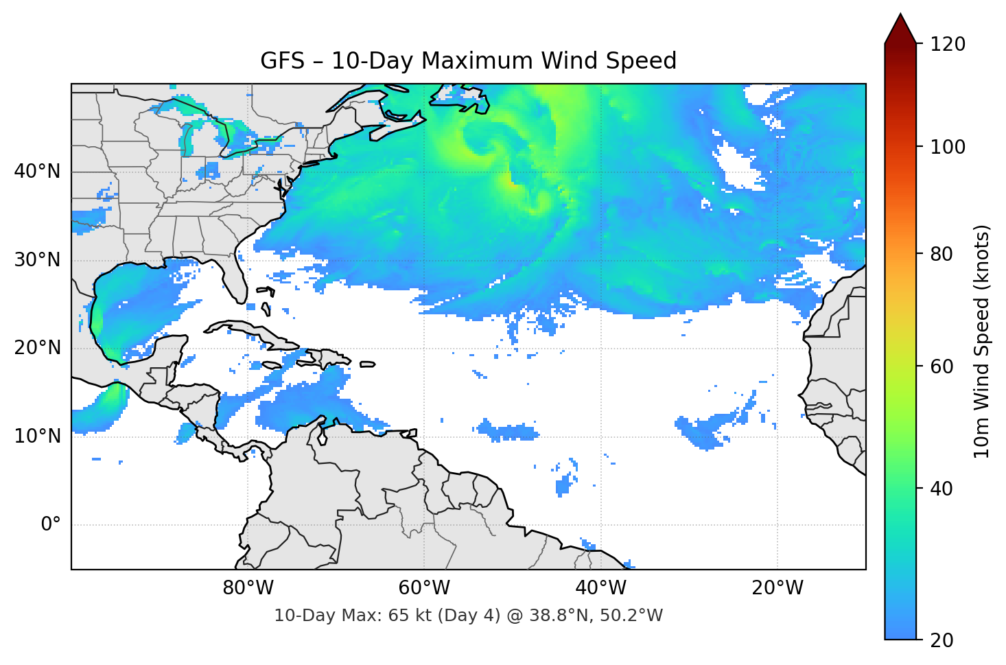 GFS 10-Day Max