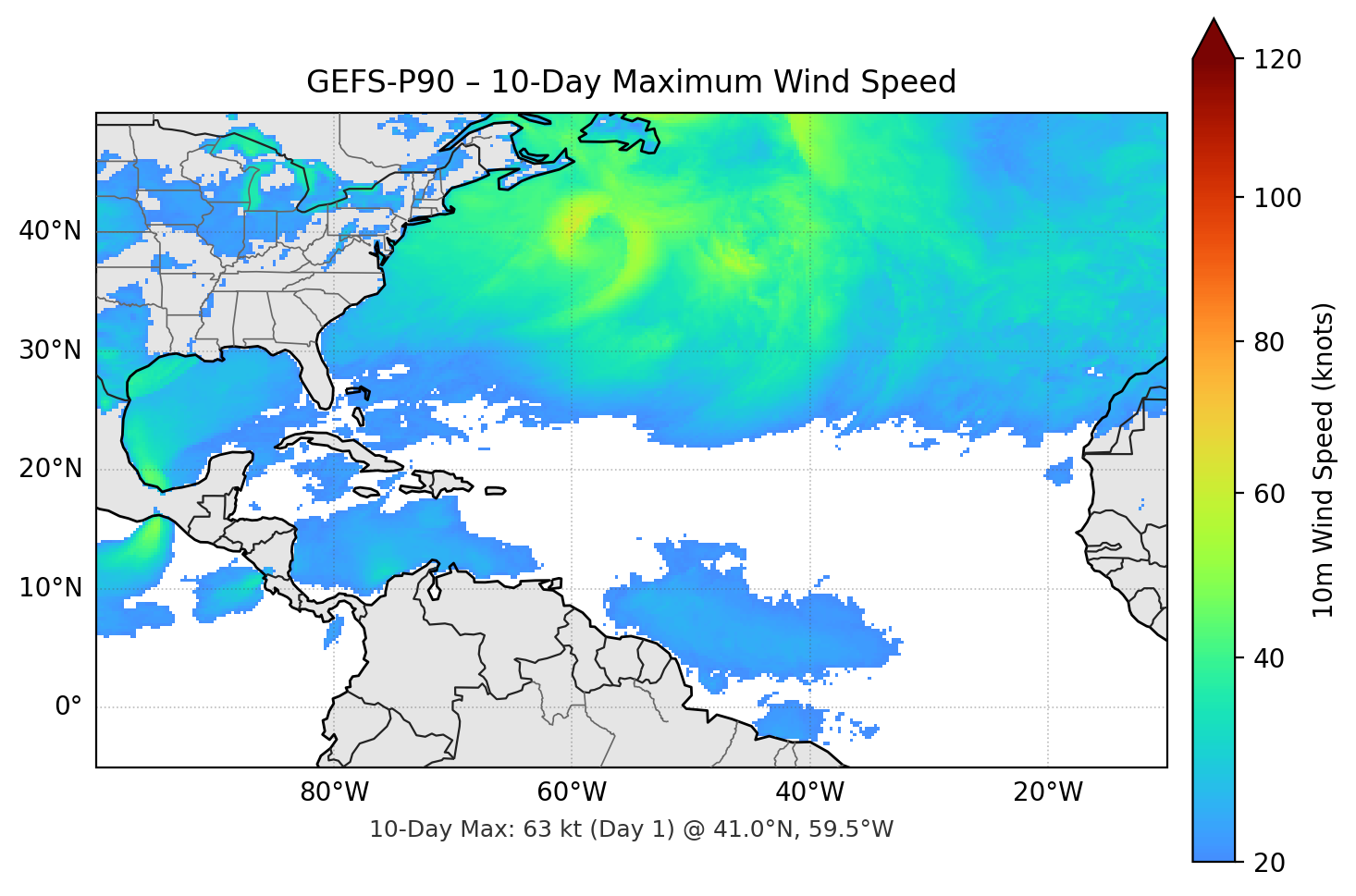 GEFS-P90 10-Day Max