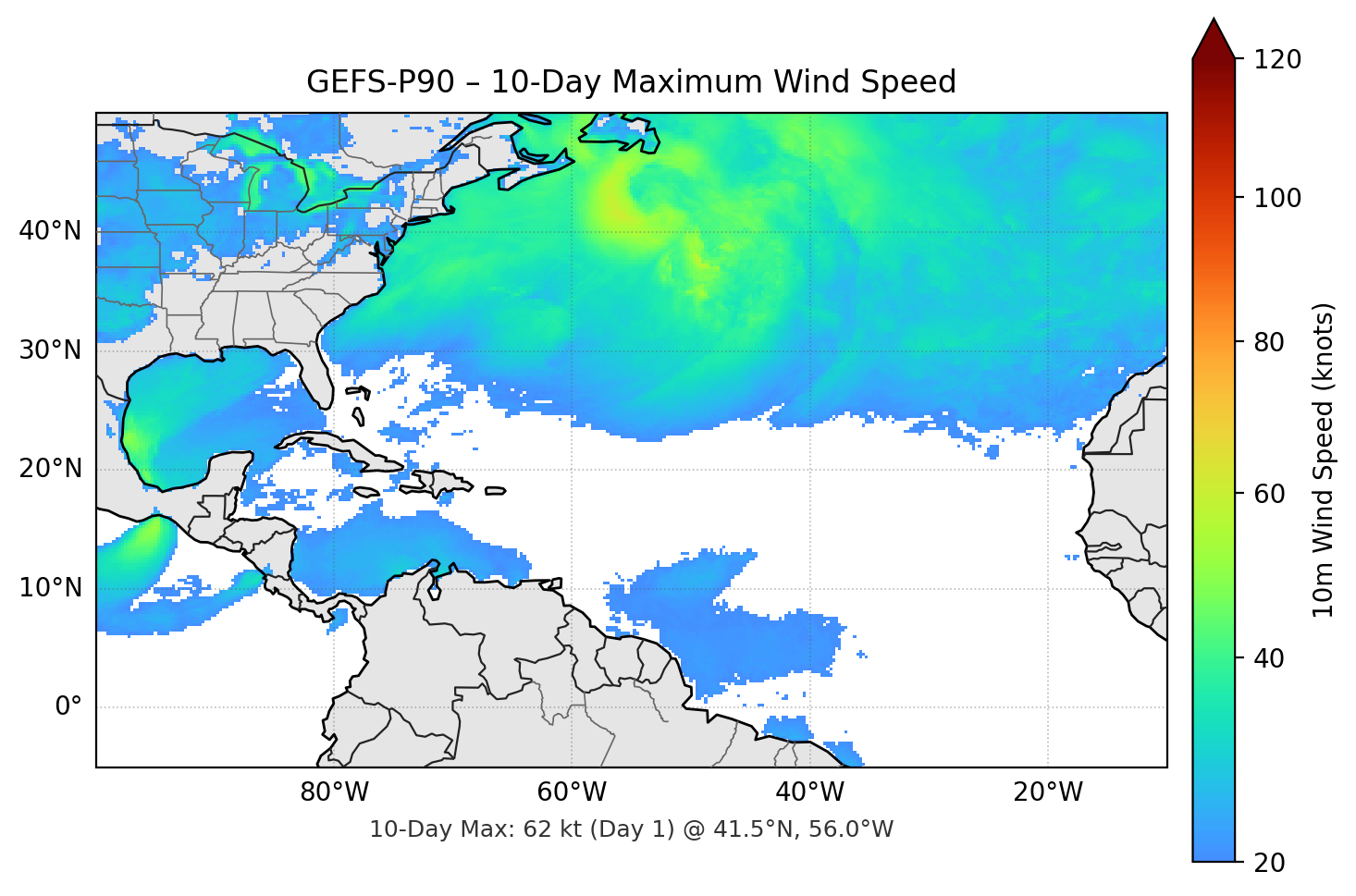 GEFS-P90 10-Day Max