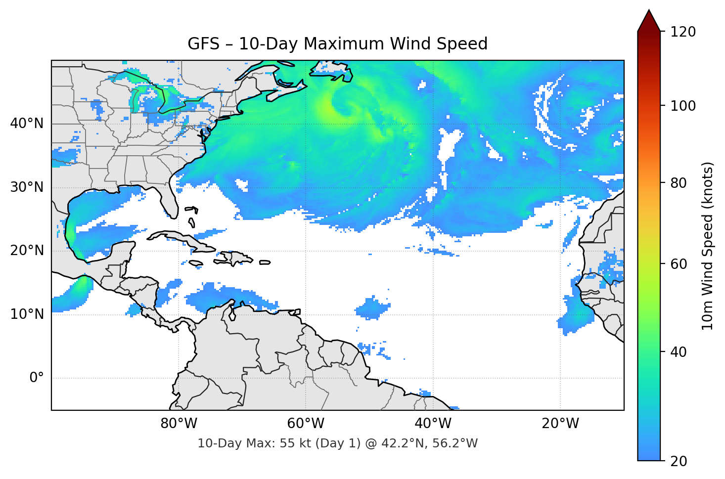 GFS 10-Day Max
