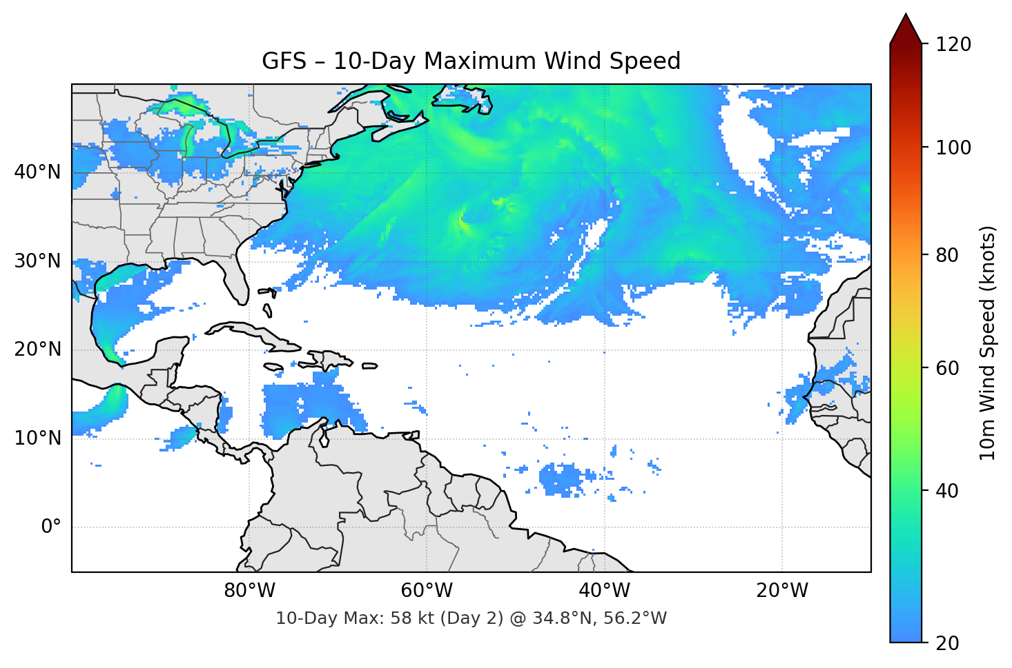 GFS 10-Day Max