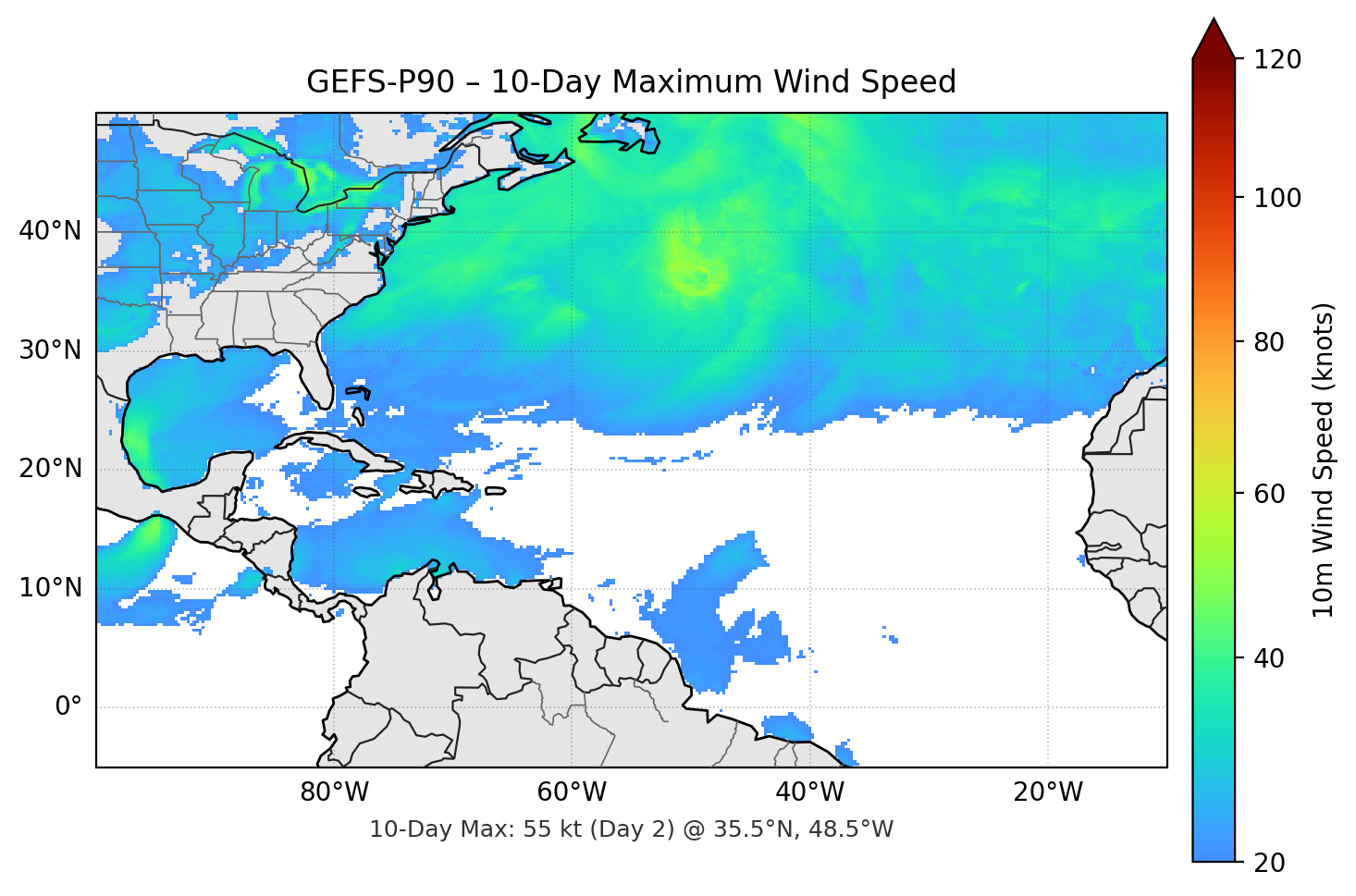 GEFS-P90 10-Day Max