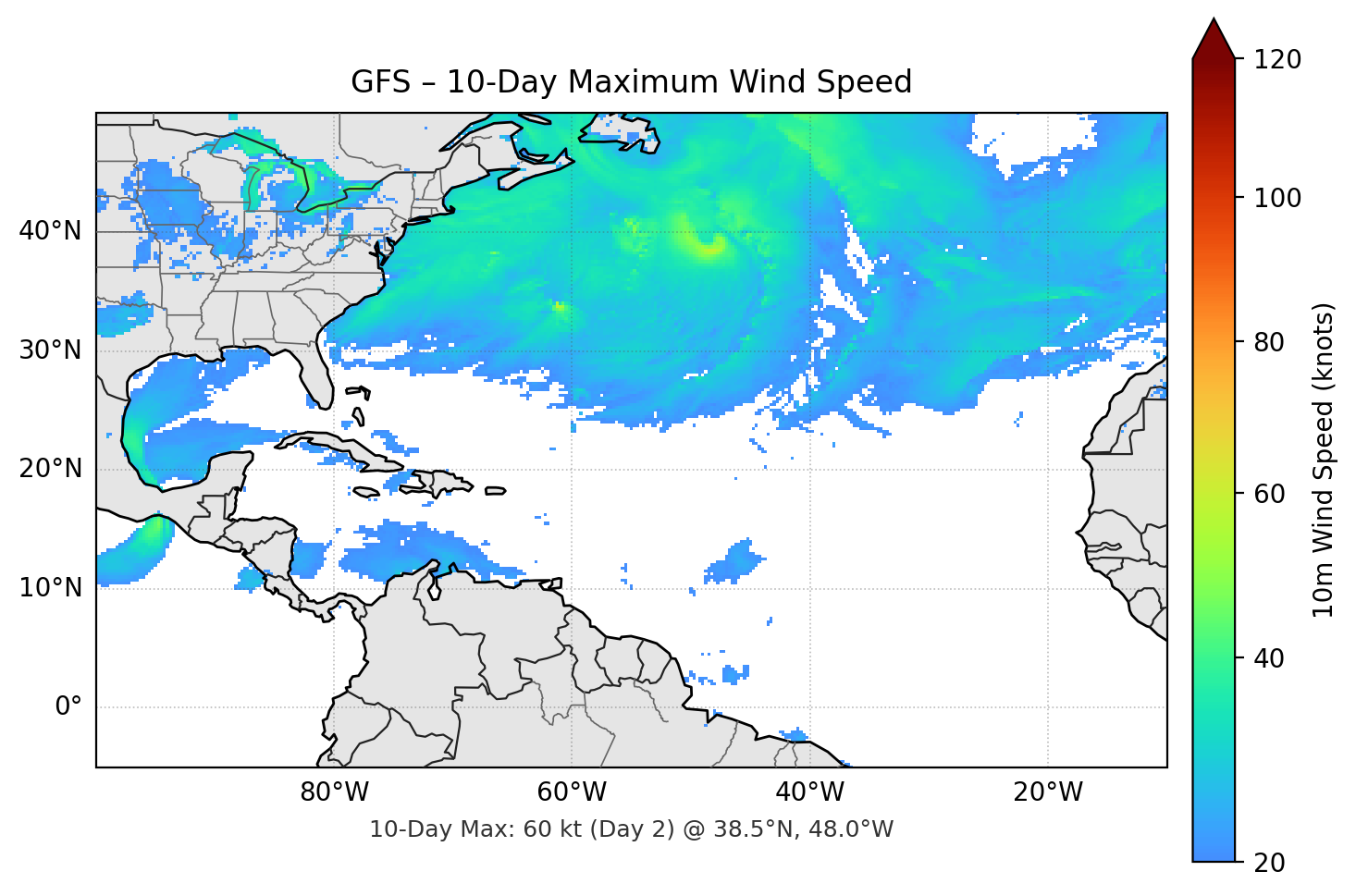 GFS 10-Day Max