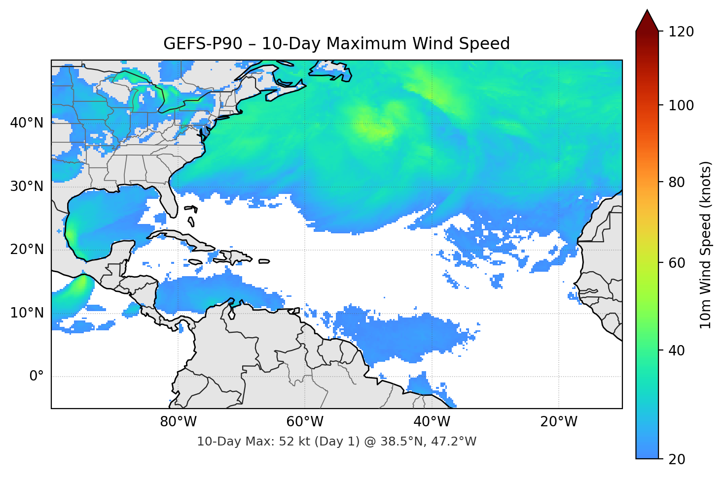 GEFS-P90 10-Day Max
