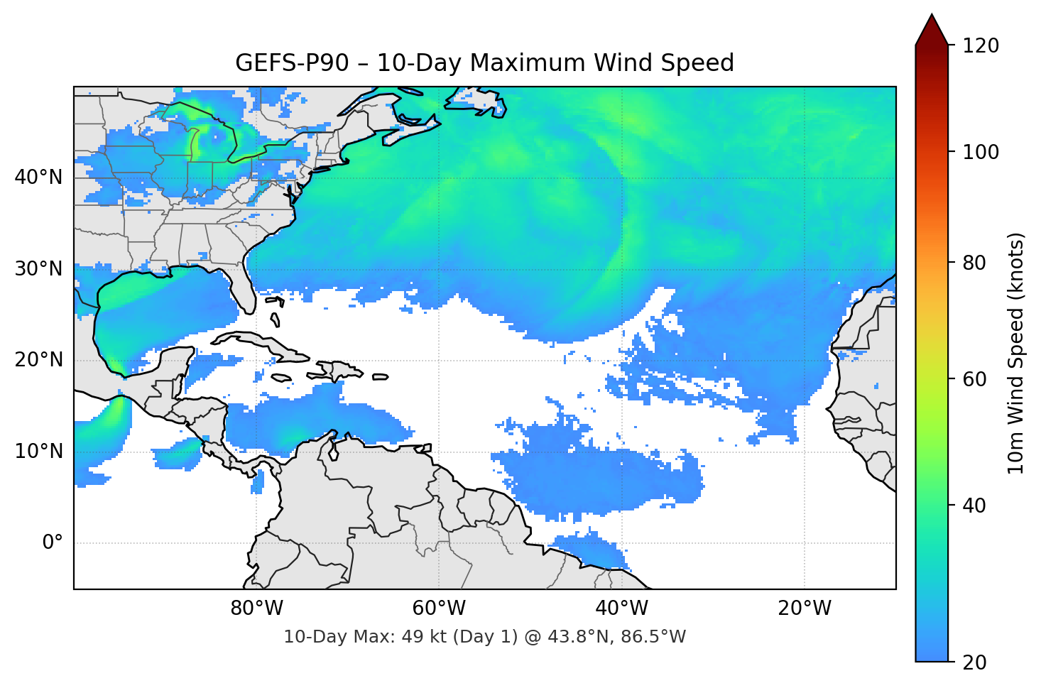 GEFS-P90 10-Day Max