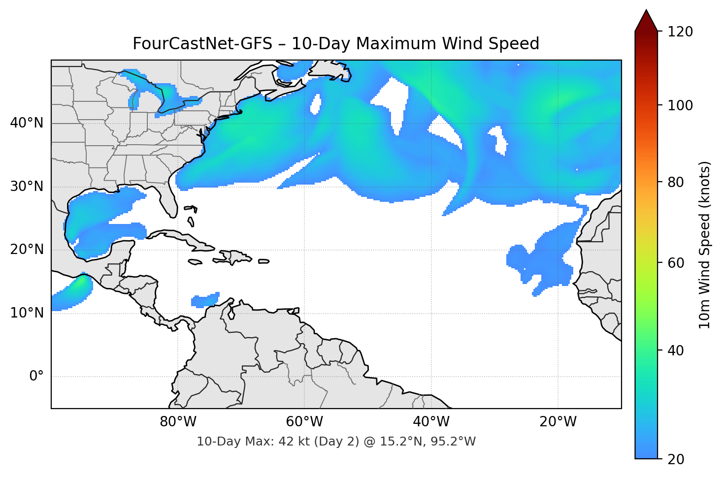 FourCastNet-GFS 10-Day Max