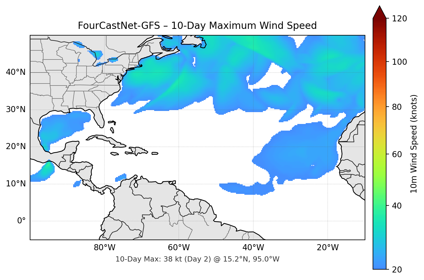 FourCastNet-GFS 10-Day Max