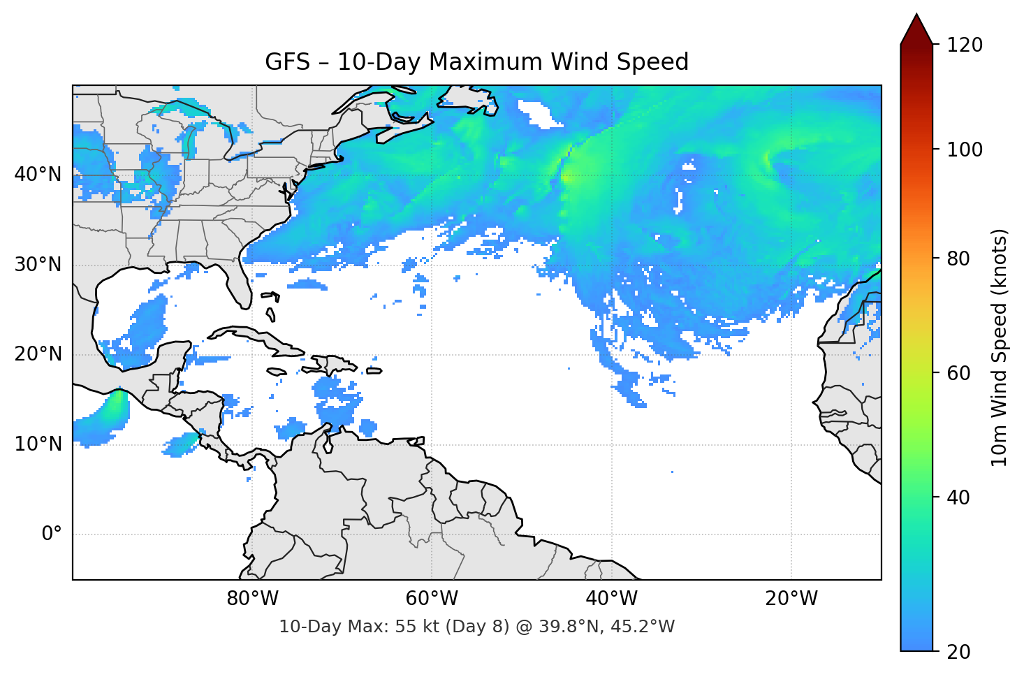 GFS 10-Day Max