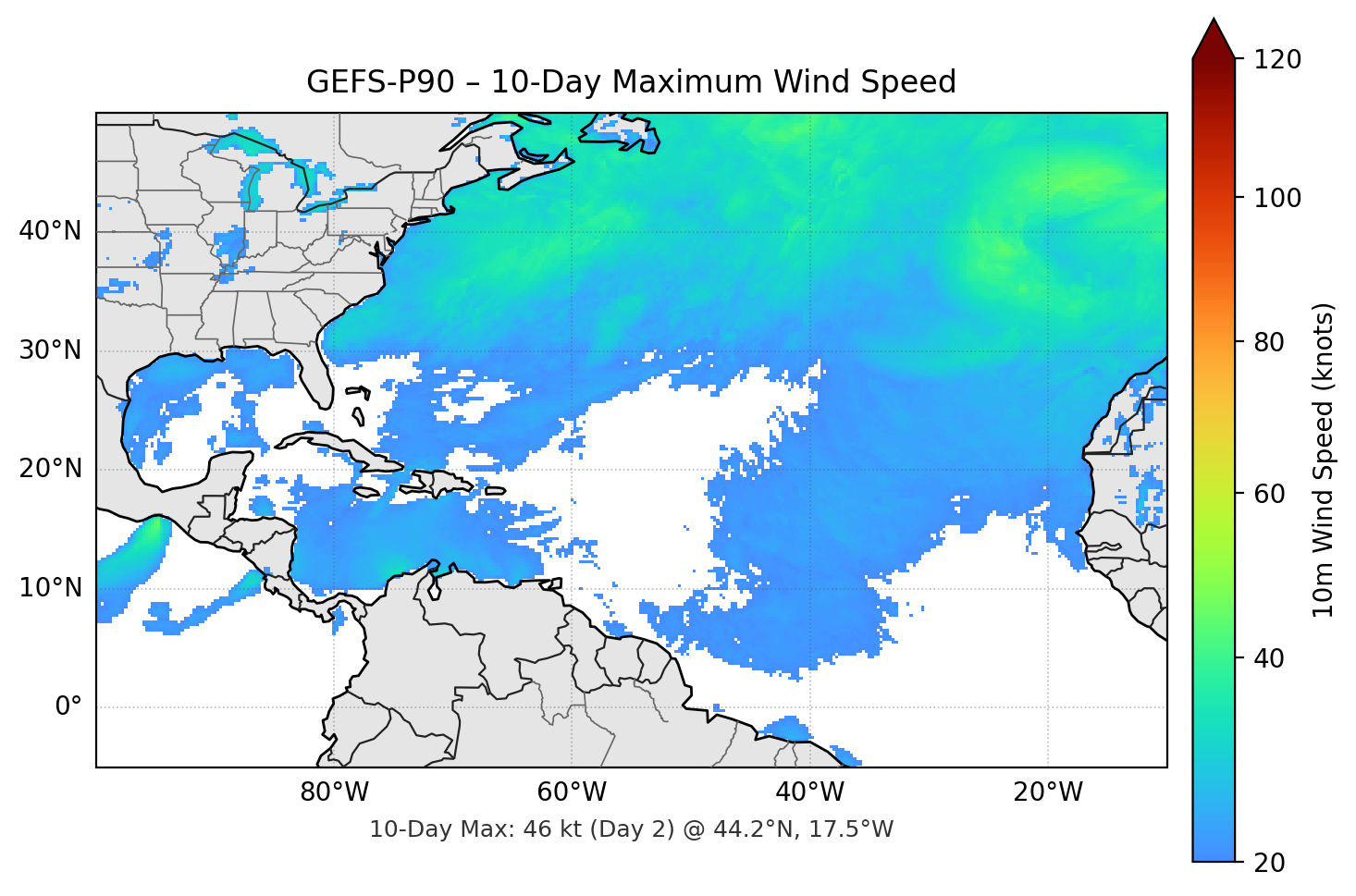 GEFS-P90 10-Day Max