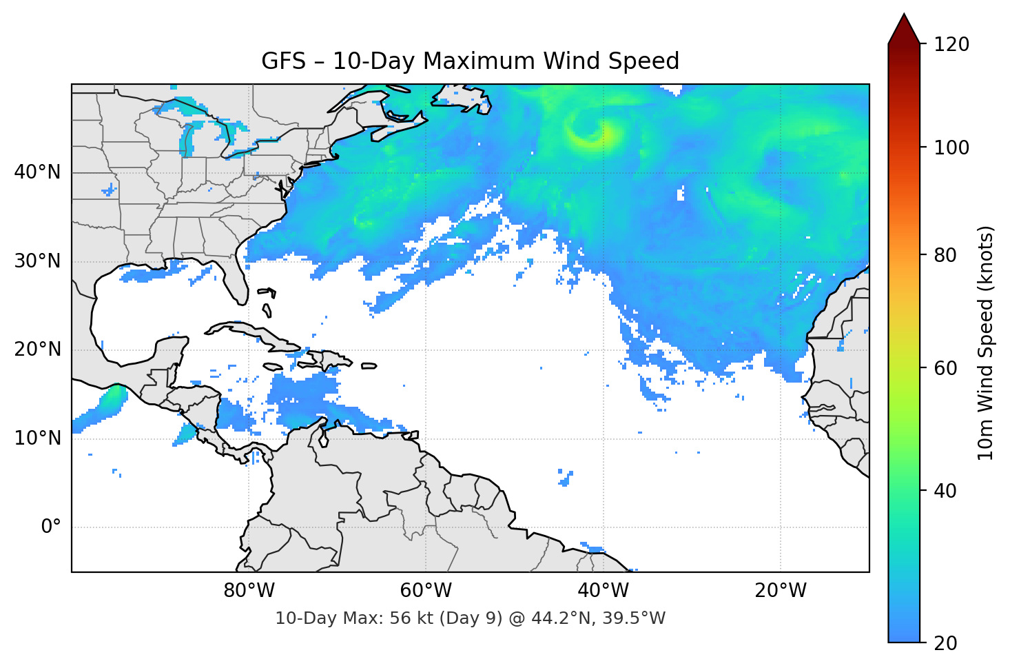 GFS 10-Day Max