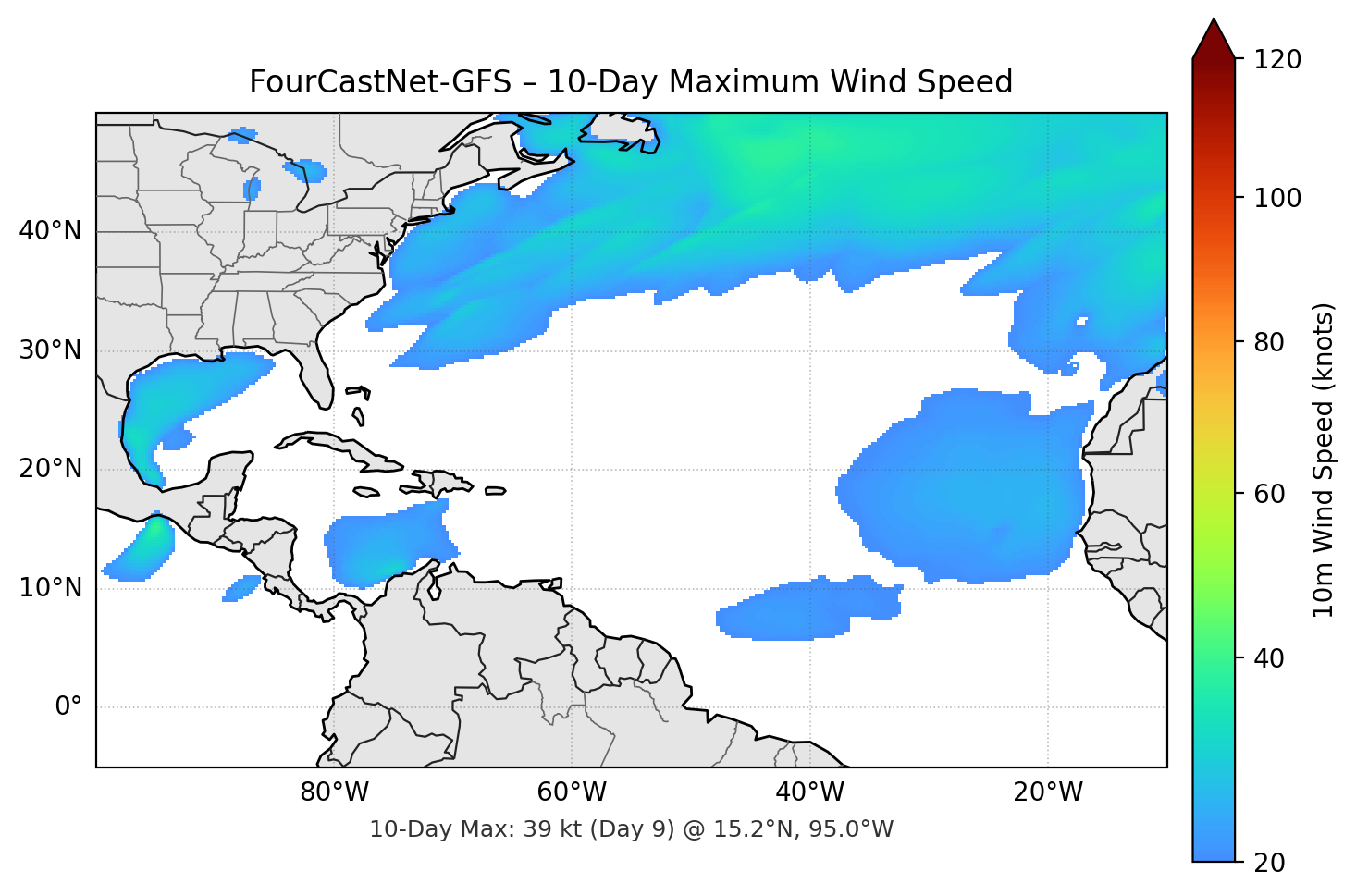 FourCastNet-GFS 10-Day Max