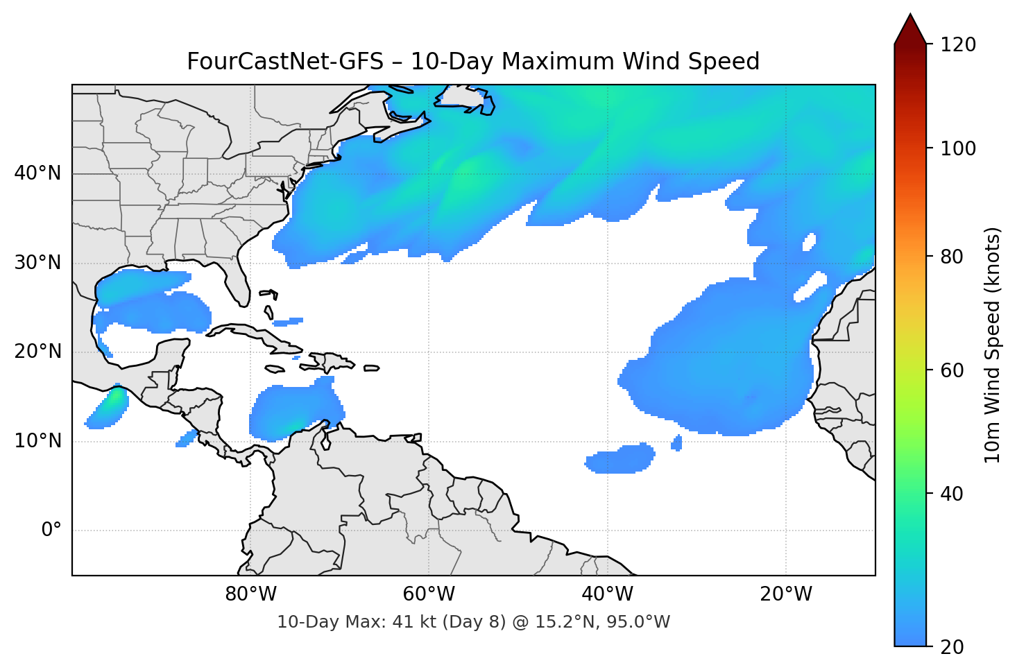 FourCastNet-GFS 10-Day Max