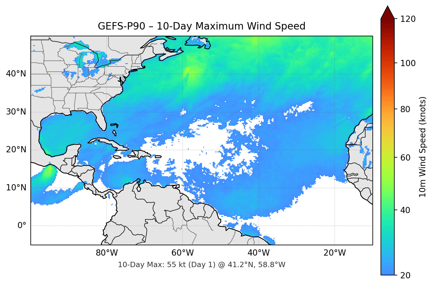 GEFS-P90 10-Day Max