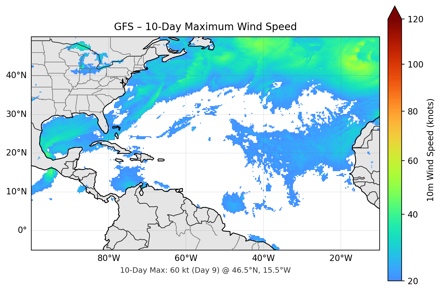 GFS 10-Day Max
