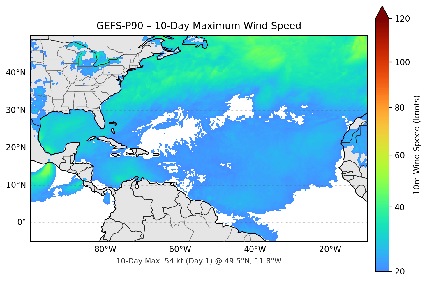 GEFS-P90 10-Day Max