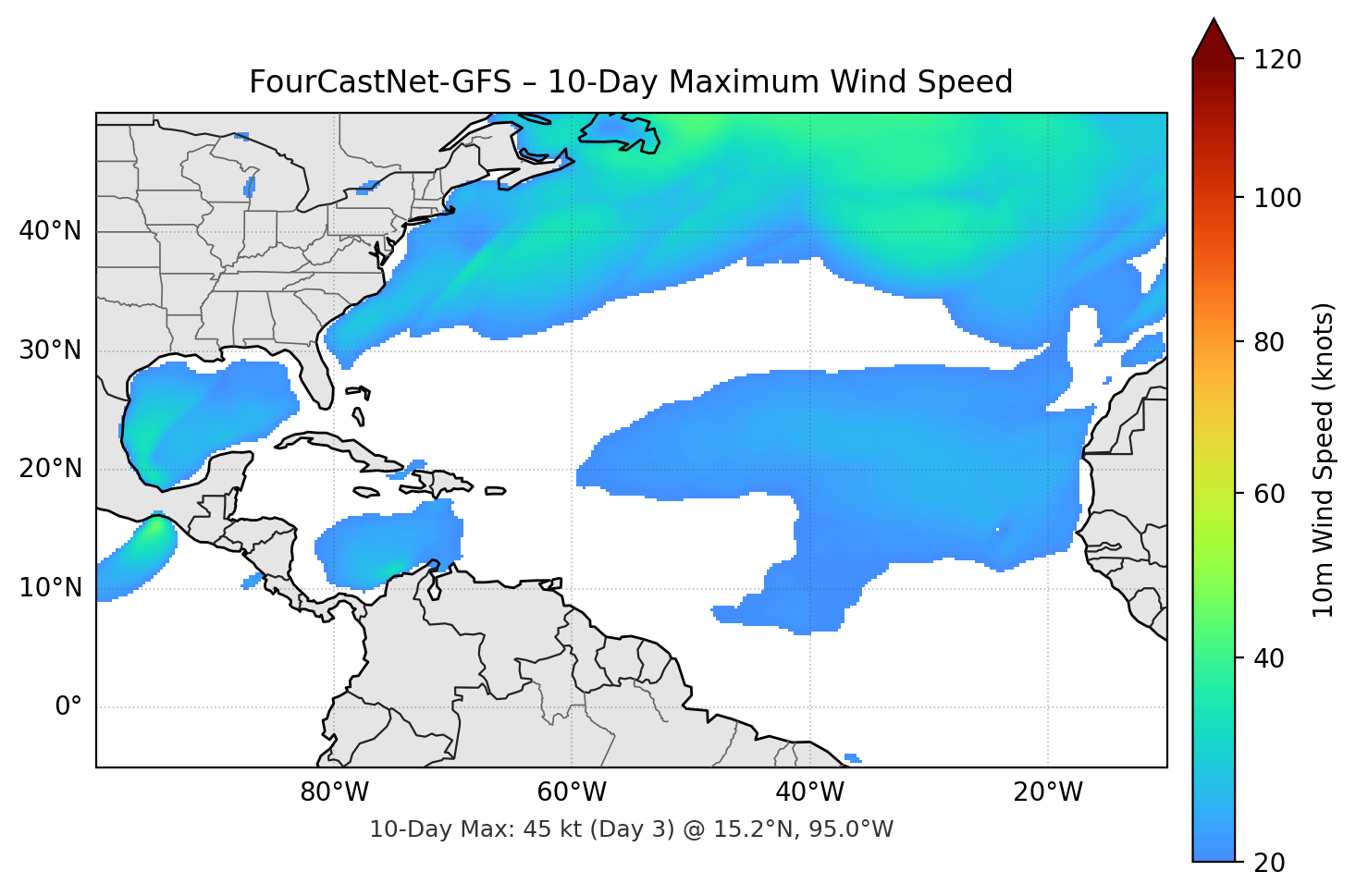 FourCastNet-GFS 10-Day Max
